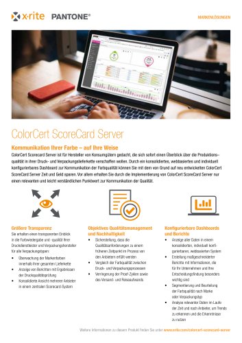 ColorCert ScoreCard Server Brands Brochure - DE