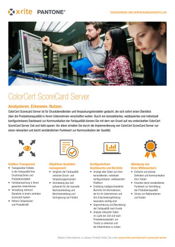 ColorCert ScoreCard Server Converters Brochure - DE