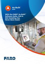 With the FARO ® As-Built™ Software Suite, CAD & BIM Modeling Has Never Been Easier