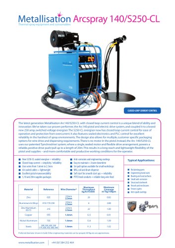 Arcspray 140/S250-CL