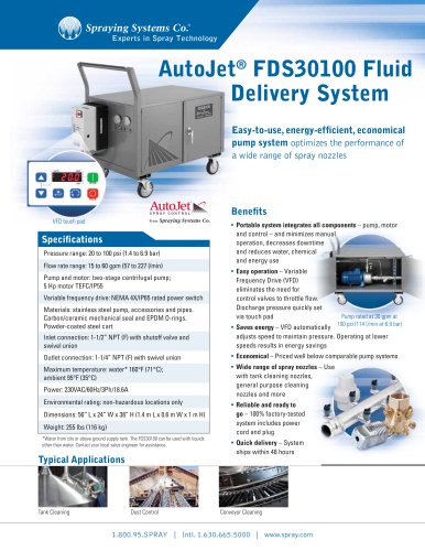 AutoJet FDS30100 Fluid Delivery System