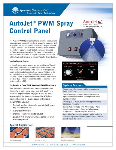 PWM Spray Control Panel