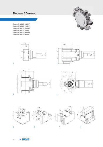 Produktdatenblatt: Angetriebene Werkzeuge und statische Halter für Doosan/Daewoo