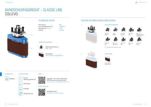 Produktdatenblatt: Bandschleifaggregat COLLEVO