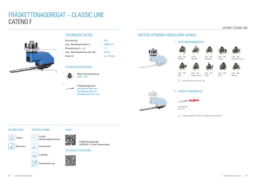 Produktdatenblatt: Fr&auml;skettenaggregat BENZ CATENO F