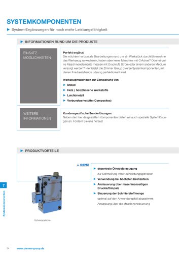 Produktdatenblatt: Systemkomponenten