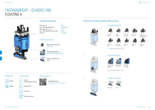 Produktdatenblatt: Tastaggregat FLOATING H