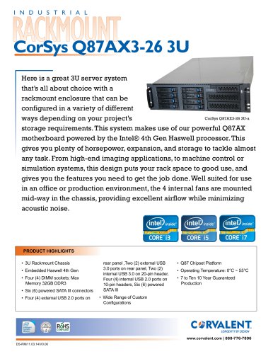 CorSys Q87AX3-26 3U