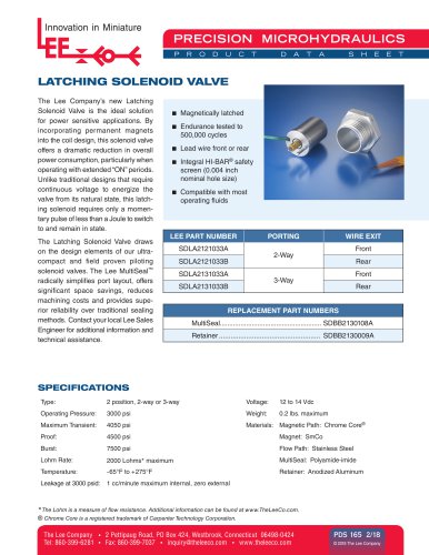 Latching Solenoid Valve