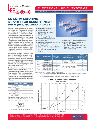 Lo-Lohm Latching 3-Port HDI Solenoid Valve