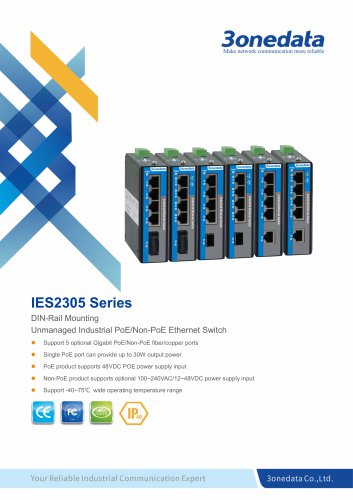 3onedata | IES2305 Series|Gigabit 5-port Unmanaged Industrial PoE Switch