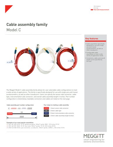 Cable assembly family Model C