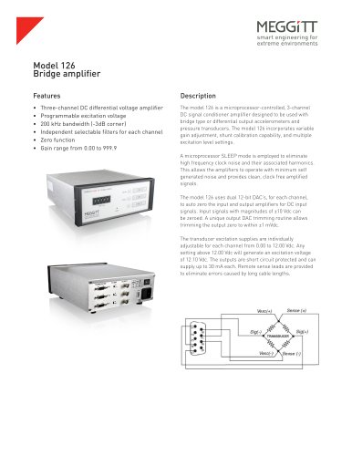 Endevco Model 126 3-Channel DC Signal Conditioner