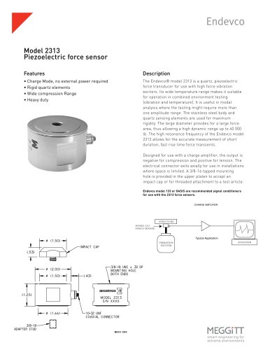 Endevco Model 2313 Piezoelectric Force Transducer