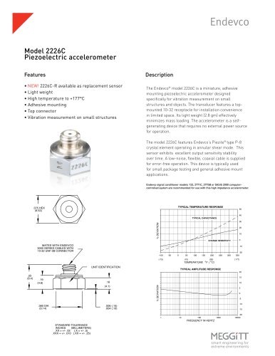 Model 2226C Piezoelectric accelerometer