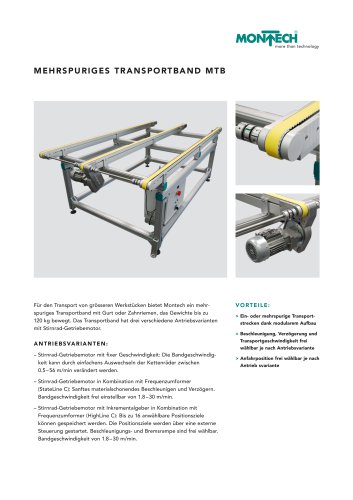 Mehrspuriges Transportband MTB