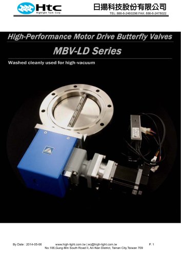 High performance motor drive butterfly valves MBV-LD series