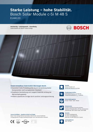 Bosch Solar Module c-Si M 48 S EU44123 (200 - 215 Wp)