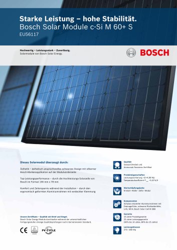 Bosch Solar Module c-Si M 60+ S EU56117