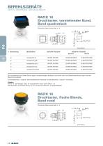 Kapitel 2.1 "Befehlsgeräte RAFIX 16", Auszug aus Katalog Elektromechanische Bauelemente 2015-10