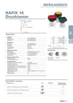 Kapitel 2.1 "Befehlsgeräte RAFIX 16", Auszug aus Katalog Elektromechanische Bauelemente 2015-7