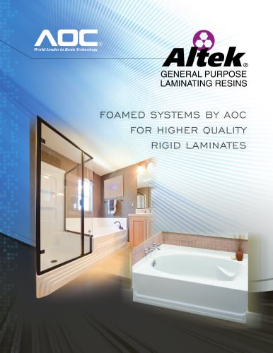 Foamed Systems by AOC for Higher Quality Rigid Laminates