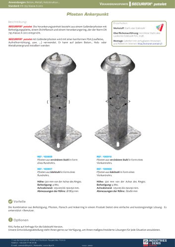 SECURIFIX® potelet H500
