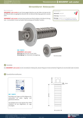 SECURIFIX safe anchor