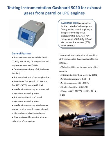 Automobile exhaust gas analyzer