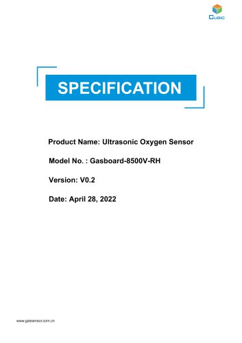 Cubic Gasboard 8500V-RH Oxygen Sensor Specification