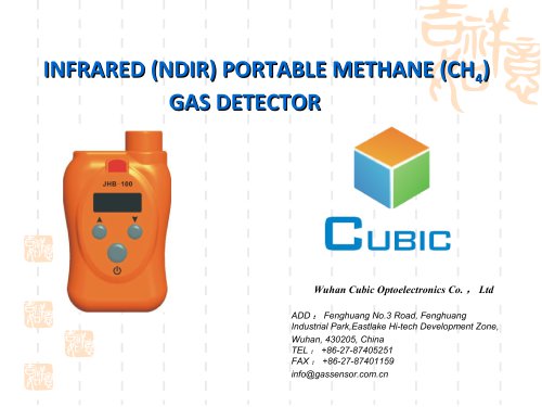 Handheld Infrared Methane Gas Detector JHB Series