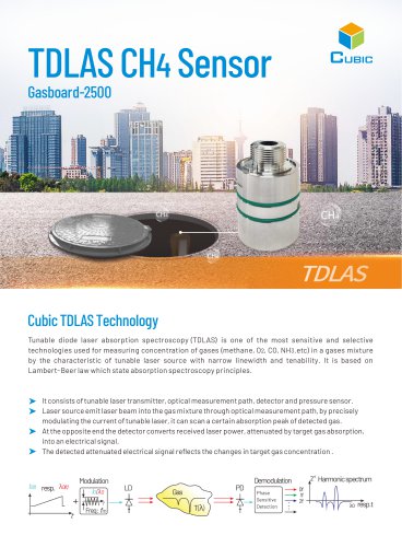 TDLAS CH4 Sensor Gasboard-2500