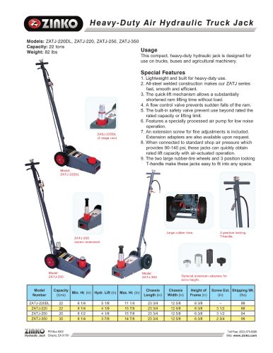 Air/Hydraulic Truck Jack 