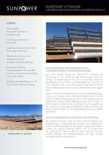 Solar-Konzentratoren:C7 tracker