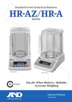 HR-AZ / HR-A Series of Standard-Level Analytical Balances