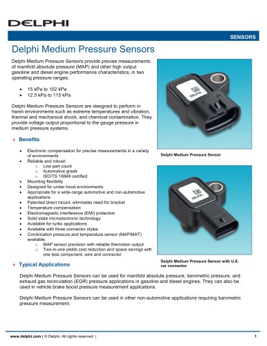 Delphi Medium Pressure Sensors