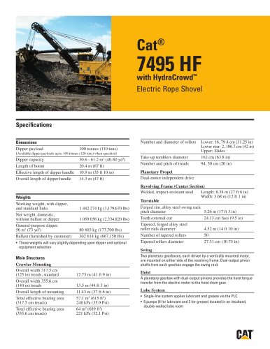 Electric Rope Shovels 7495 HF