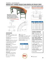 MODEL 254TCDLRC MEDIUM DUTY TAPERED ROLLER CHAIN DRIVEN LIVE ROLLER CURVE