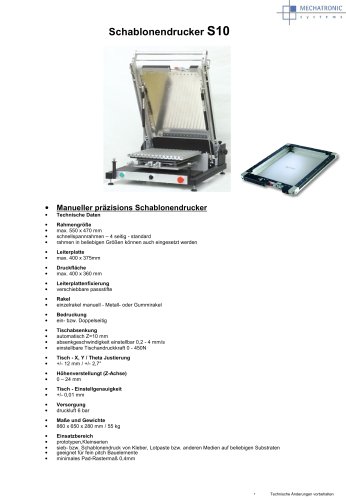 Sieb- und Schablonendrucker S10