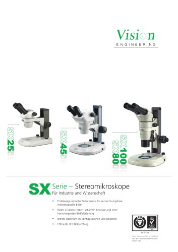 SX Serie Stereomikroskope