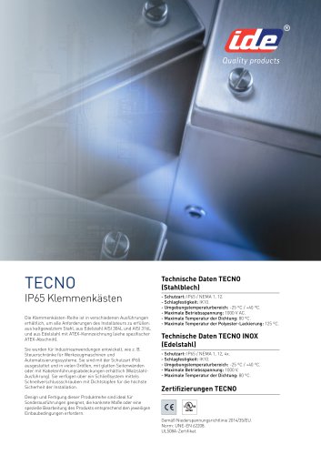 TECNO IP65 Klemmenkästen