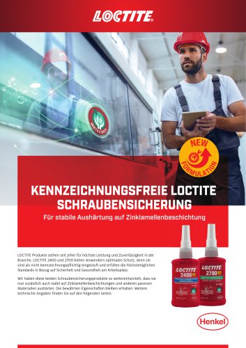 Kennzeichnungsfreie LOCTITE Schraubensicherung