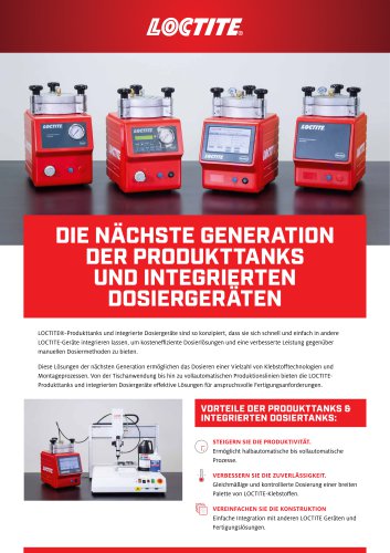 DIE NÄCHSTE GENERATION DER PRODUKTTANKS UND INTEGRIERTEN DOSIERGERÄTEN