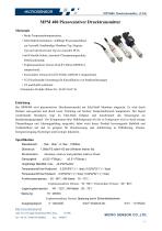 Piezoresistiver Drucktransmitter Datenblatt MPM480 - 1