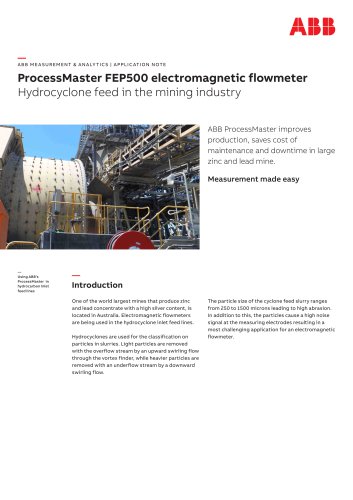 ProcessMaster FEP500 electromagnetic flowmeter