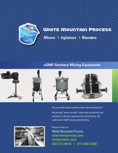 WMP cGMP Sanitary Mixer Brochure