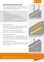 Hohlwandkonsole Secuset Produktinformation - 2