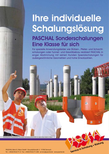 PASCHAL Sonderschalungen - Produktflyer