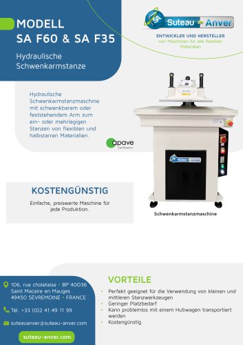 Produktdatenblatt &ndash; SA F60 & F35 FR