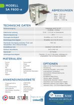 Produktdatenblatt – SA F600-e DE-2